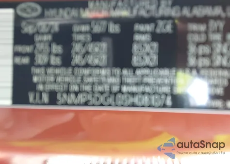 2025 Hyundai Santa Fe Calligraphy z USA, uszkodzony, nr VIN 5NMP5DGL0SH081074